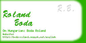 roland boda business card